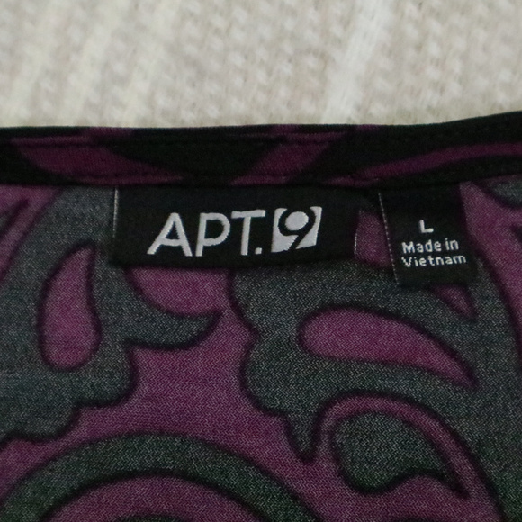 APT 9 Purple Paisley Print Stretch Dress - Picture 5 of 7